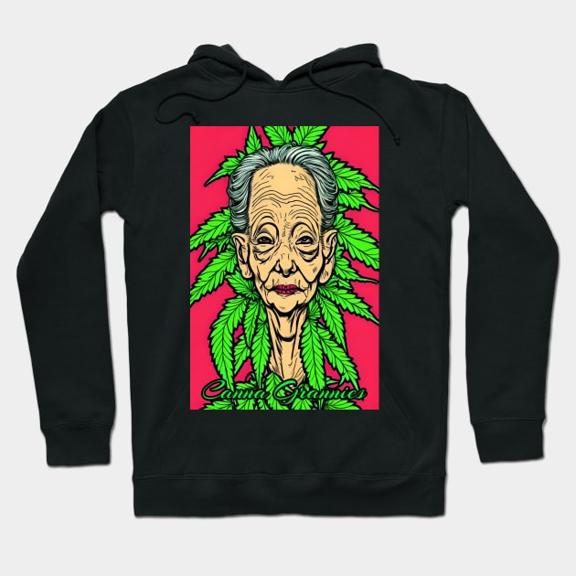 Canna Grannies 71 Hoodie by Benito Del Ray